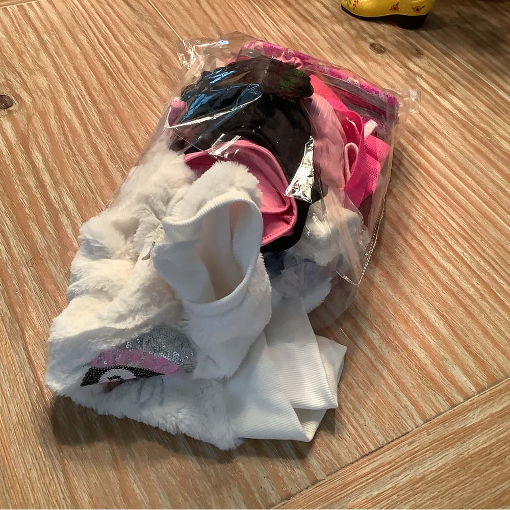 Girls sz10-12 White and Pink Apparel Set -differnt brands a bundle of (9)